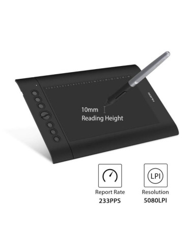 Графичен таблет HUION H610PRO V2, USB, Черен