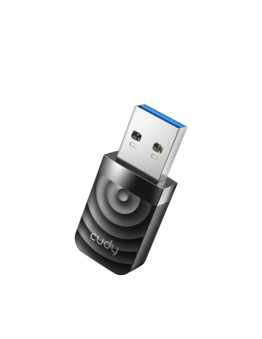 Безжичен нано адаптер Cudy WU1300S, USB 3.0, 2.4/5 Ghz, Вградена антена 2dBi