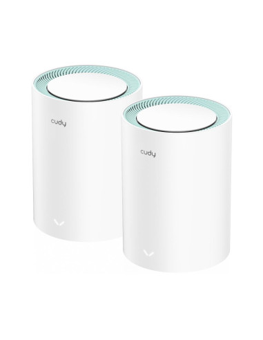 Безжичен рутер Cudy M1300, 2-pack, AC1200 Dual Band, 2.4/5 GHz, 300 - 867 Mbps