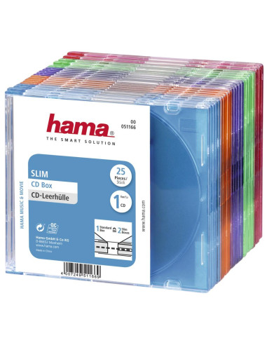 Slim CD кутийки за дискове Hama, опаковка от 25 бр, 51166