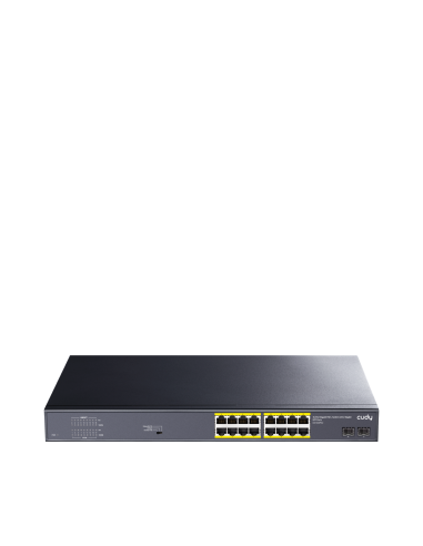 Суич Cudy GS1020PS2, 16 x Gigabit PoE, 2 x Gigabit SFP