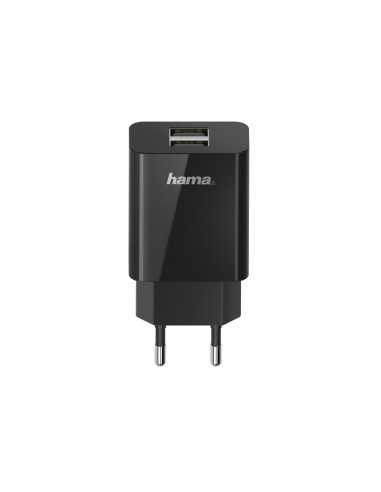 Мрежово зарядно HAMA Universal, 2 x USB-A, 2.1 A, Черен