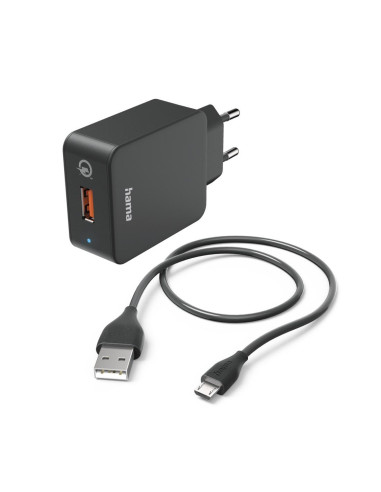 Зарядно устройство 220V micro USB + кабел, 3 A, 201621