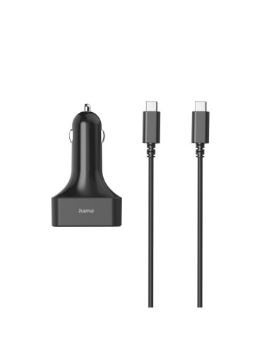 Зарядно за лаптоп за кола HAMA, USB-C, (PD), 5-20 V/ 65 W, 200018