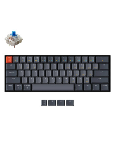 Геймърска Механична клавиатура Keychron K12 Hot-Swappable 60- Gateron Blue Switch White LED ABS