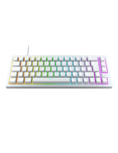 Геймърскa механична клавиатура XTRFY K5 Transperant White, 65- Hotswap RGB UK Layout Kailh Red