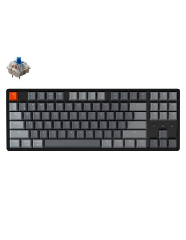 Геймърска Механична клавиатура Keychron K8 Aluminum TKL Gateron Blue Switch RGB LED Gateron Blue Switch ABS