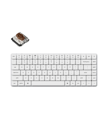 Геймърска механична клавиатура Keychron K3 Pro White QMK/VIA - Brown Switch