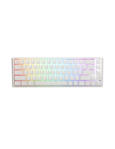 Геймърскa механична клавиатура Ducky One 3 Pure White SF 65-, Hotswap Cherry MX Black, RGB, PBT Keycaps