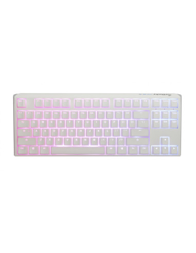 Геймърскa механична клавиатура Ducky One 3 Pure White TKL Hotswap Cherry MX Blue, RGB, PBT Keycaps