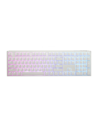 Геймърскa механична клавиатура Ducky One 3 Pure White Full Size Hotswap Cherry MX Brown, RGB, PBT Keycaps