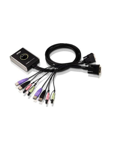 KVM суич ATEN CS682 - 4x USB A, 2x DVI, 4x 3.5mm jack