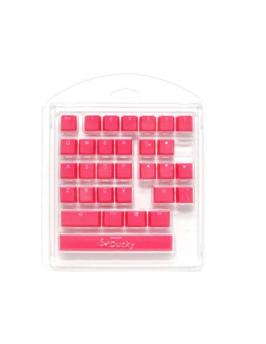 Капачки за механична клавиатура Ducky Pink 31-Keycap Set Rubber Backlit Double-Shot US Layout