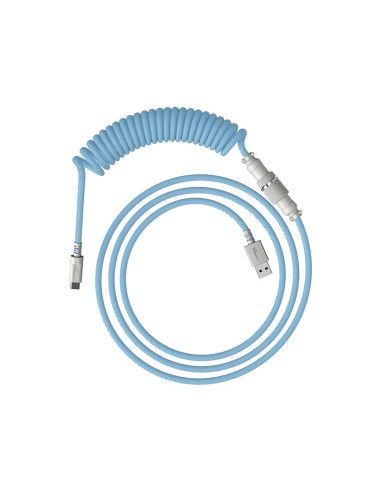 Кабел за клавиатура HyperX Coiled Cable USB-C Light Blue-White