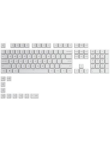 Капачки за клавиатура Glorious - 114 PBT Arctic White