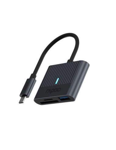 Четец на смарт карти Rapoo UCR-3001, USB-C, Черен