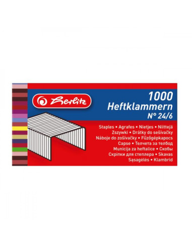 Телчета за телбод 24/6 , 10 кутийки - herlitz