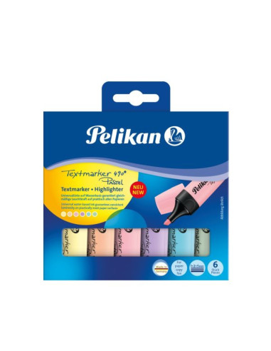 Текст маркери PASTEL 6 цвята - Pelikan