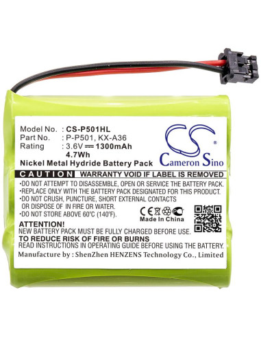 Батерия за телефон 3 АА 3.6V NiMH 1300mAh GPT392 KX-A36 Cameron Sino