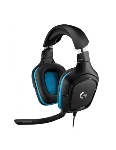 Геймърски слушалки Logitech G432, Микрофон, Черни