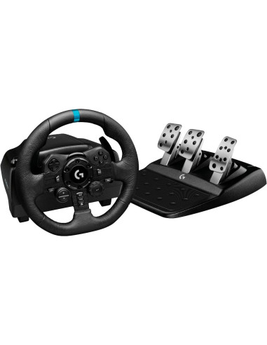 Logitech G923 Racing Wheel And Pedals, Play Station 4, PC, 900 Rotation, Trueforce Next-Gen Force Feedback, Dual Clutch (In S