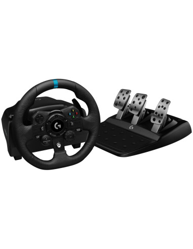 Logitech G923 Racing Wheel And Pedals, Xbox One, PC, 900 Rotation, Trueforce Next-Gen Force Feedback, Dual Clutch (In Support