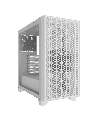 Кутия Corsair 3000D Airflow Mid Tower, Tempered Glass, Бял