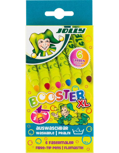 Флумастери JOLLY BOOSTER XL, 6 цвята