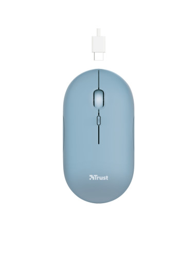 TRUST Puck Wireless - BT Rechargeable Mouse Blue