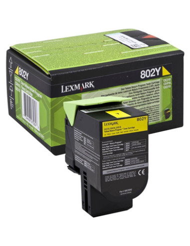 КАСЕТА ЗА LEXMARK CX 310/410/510 - Yellow - Return program cartridge - P№ 80C20Y0 - /802Y/