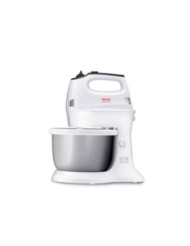 Tefal HT312138, Quick mix Hand Mixer with bowl, 300 W, 5 Speeds + turbo, 2 Beaters, 2 Dough hooks, automatic rotating bowl, w