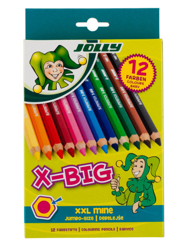 Цветни моливи JOLLY X-BIG, 12 цвята