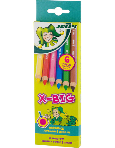 Цветни моливи JOLLY X-BIG, 6 цвята