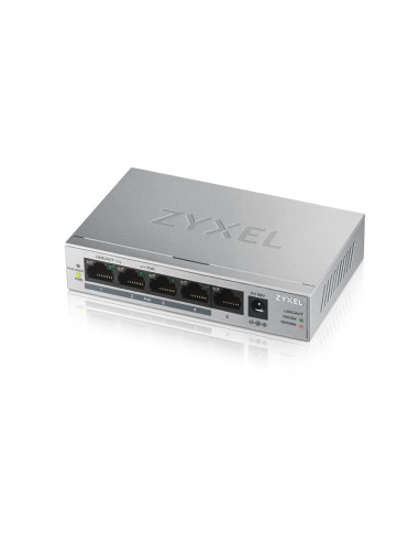 Суич ZyXEL GS1005-HP, 5-портов гигабитов неуправляем PoE+, 60W