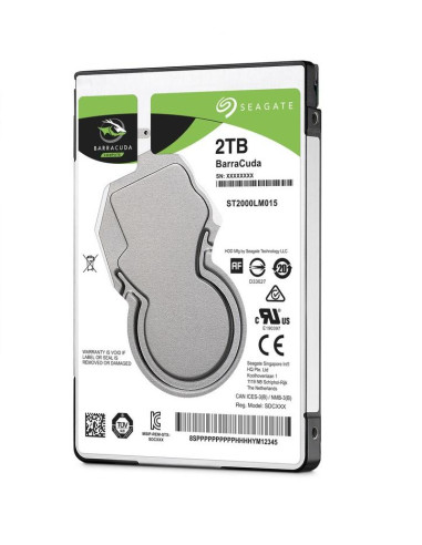 SEAGATE Barracuda 2TB HDD SATA 6Gb/s 5400rpm 2.5inch 7mm height 128Mb cache BLK