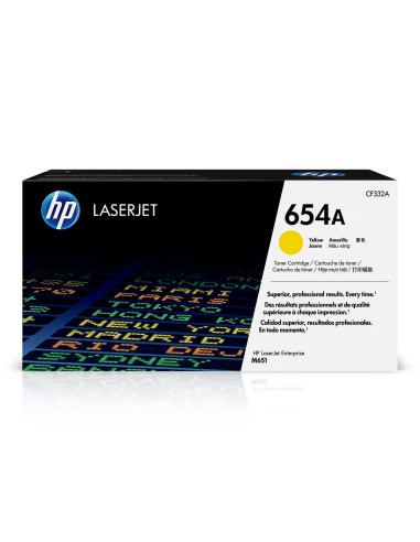 КАСЕТА ЗА HP LaserJet Enterprise M651 Series - Yellow -  /654A/ - P№ CF332A