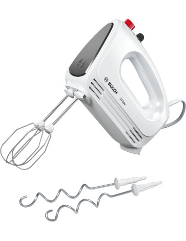 Bosch MFQ22100, Hand mixer, CleverMixx, 375 W, 4 speed settings, additional pulse/turbo setting, white/gray