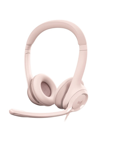 LOGITECH H390 Corded Headset - ROSE - USB