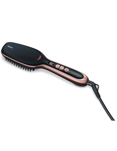 Beurer HS 60 Hair straightening brush, LED display, ion technology, ceramic coating, 120-200 ,safety switch-off, fast heat-up