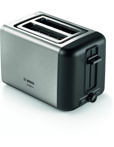 Bosch TAT3P420, Compact toaster,DesignLine,Stainless steel, 820-970 W, Auto power off, Defrost and warm setting, Lifting high