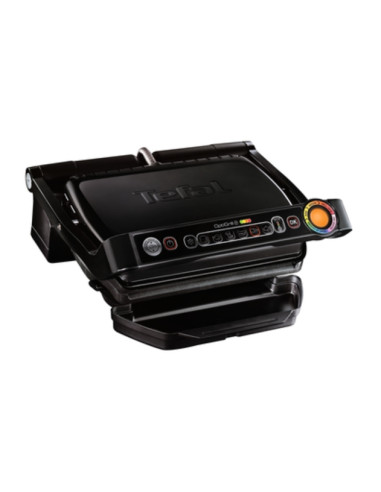 Tefal GC714834, Optigrill+ Black Snacking, 600cm2 cooking surface, snacking tray, automatic cooking sensor, 6 automatic progr