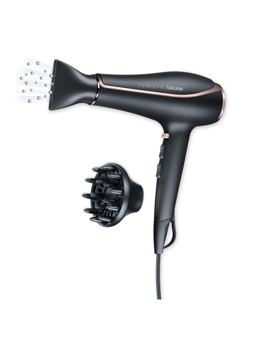 Beurer HC 80 Hair dryer, 2 200 W, triple ionic function, professional AC motor, 2 attachments, 3 heat settings,2 blower setti