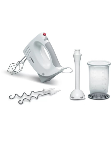 Bosch MFQ3540, Hand mixer, 450 W, 5 speeds plus turbo function, White-gray