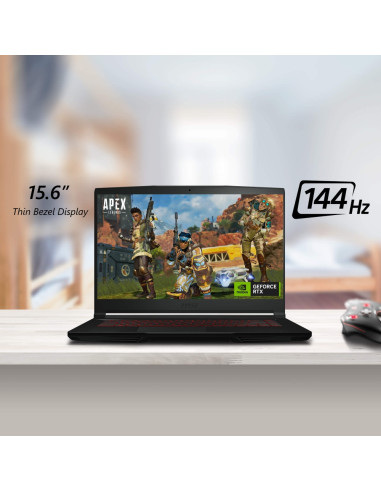 MSI Thin GF63 12VF, i7-12650H (10C/16T up to 4.70 GHz, 24 MB), 15.6" 1920x1080 AG, 144Hz, IPS-Level, 16GB DDR4 (8GBx2 3200MHz