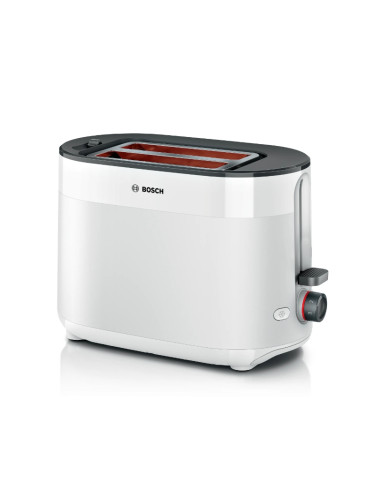 Bosch TAT2M121, MyMoment Compact toaster, 950 W, Auto power off, Defrost and reheat setting, Integrated warming grid, High li