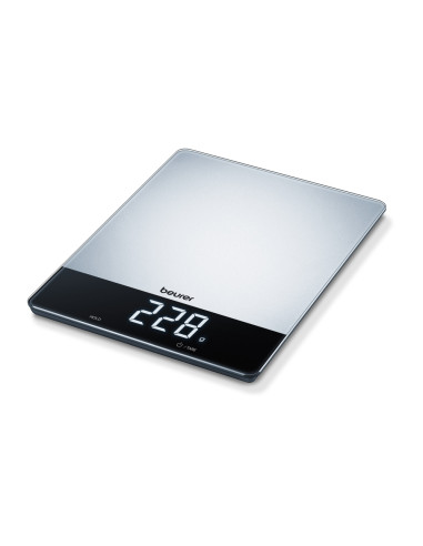 Beurer KS 34 XL kitchen scale, Stainless steel weighing surface, Magic LED, 15 kg / 1 g