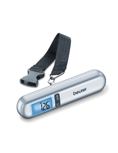 Beurer LS 06 luggage scale, blue illuminated display, 1 m tape measure, 40 kg