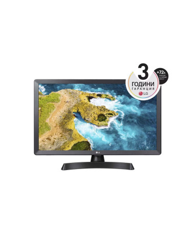 LG 24TQ510S-PZ, 23.6" WVA, LED, Smart webOS, TV Tuner DVB-T2/C /S2, 1000:1, Mega DFC, 200cd, 1366x768, AI SOUND, WiFi, HDMI, 