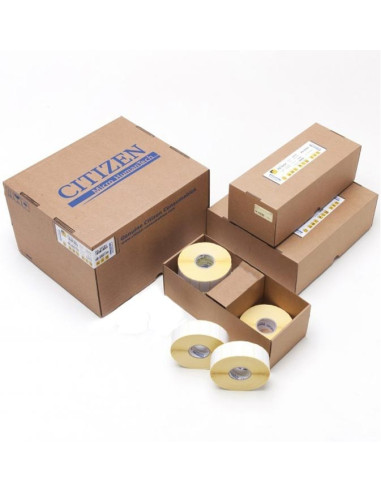 Citizen Direct Thermal Labels 51 x 25mm DT (2 x 1 inch DT) 127mm (5") OD,  25mm (1") core, 2670 labels/roll, 12 rolls/box)