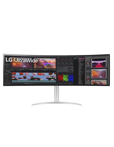 LG 49WQ95C-W, 49" 32:9 Curved UltraWide Dual QHD 5K 5120x1440 NANO IPS Panel, 144 Hz, USB Type-C, 5ms, 400 cd/m2, 1000:1, HDR